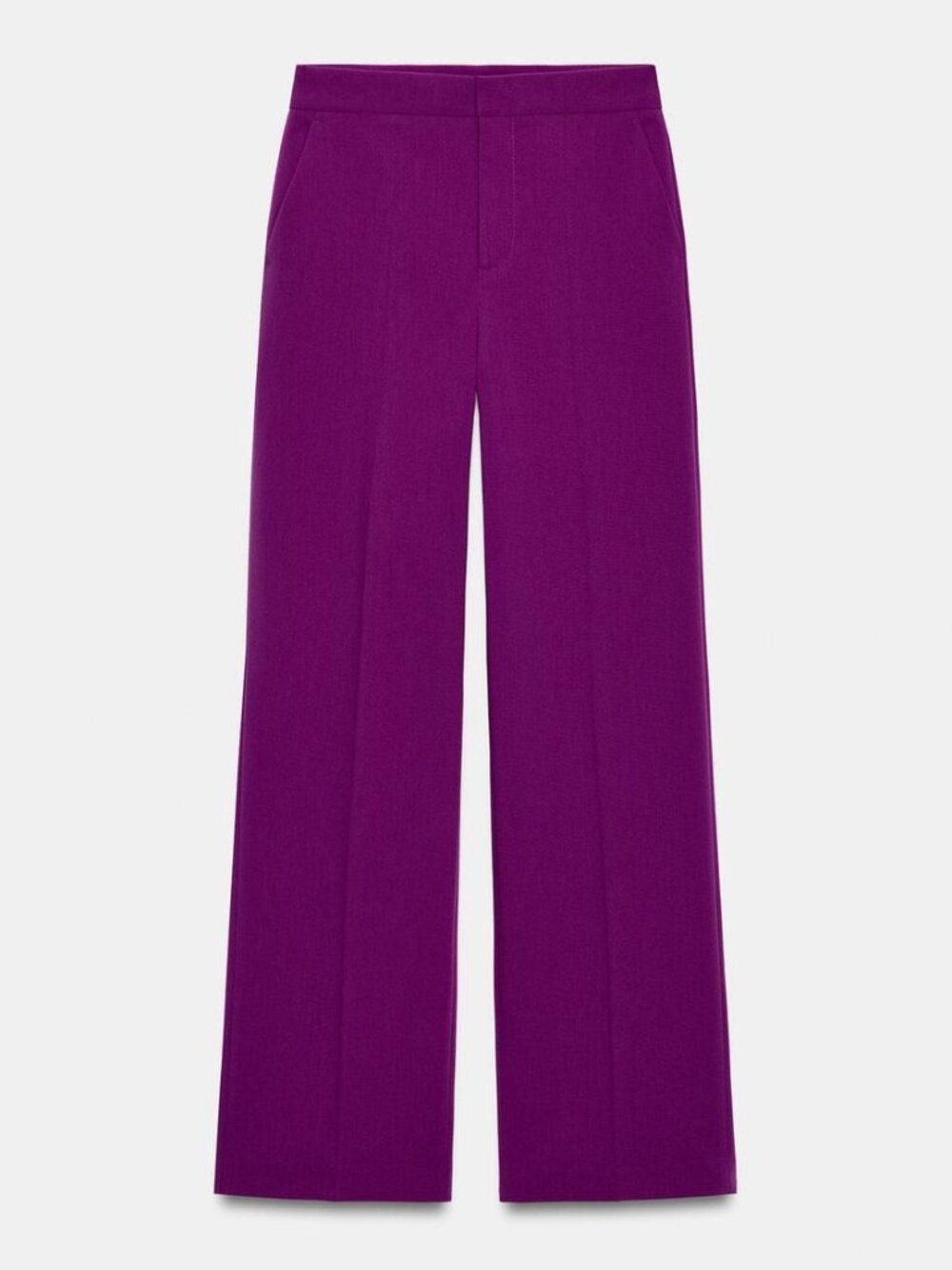 Zara  Purple Low Rise Straight Leg Pants, XS